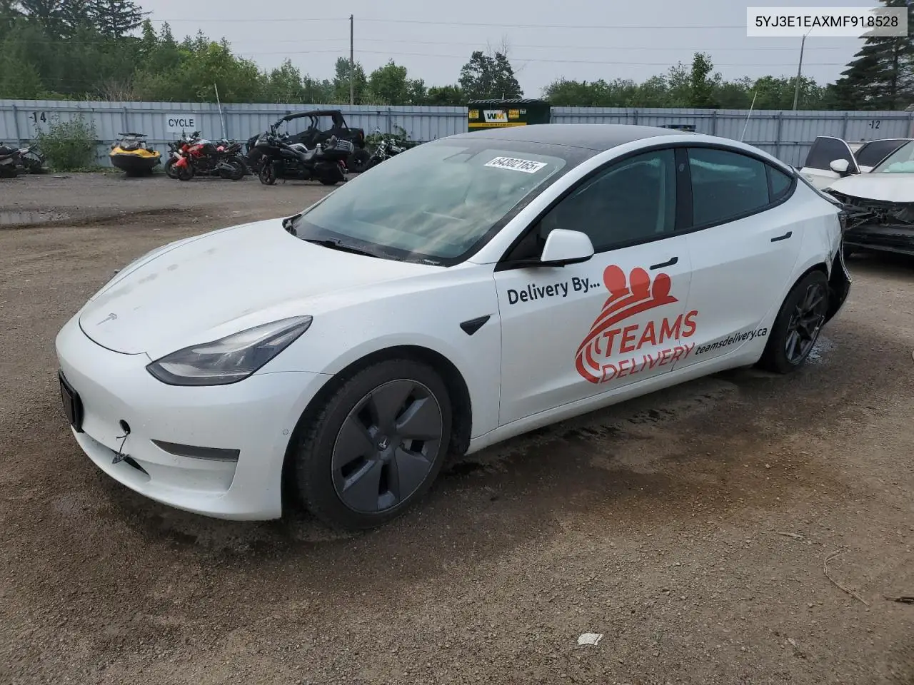 2021 Tesla Model 3 VIN: 5YJ3E1EAXMF918528 Lot: 64302165