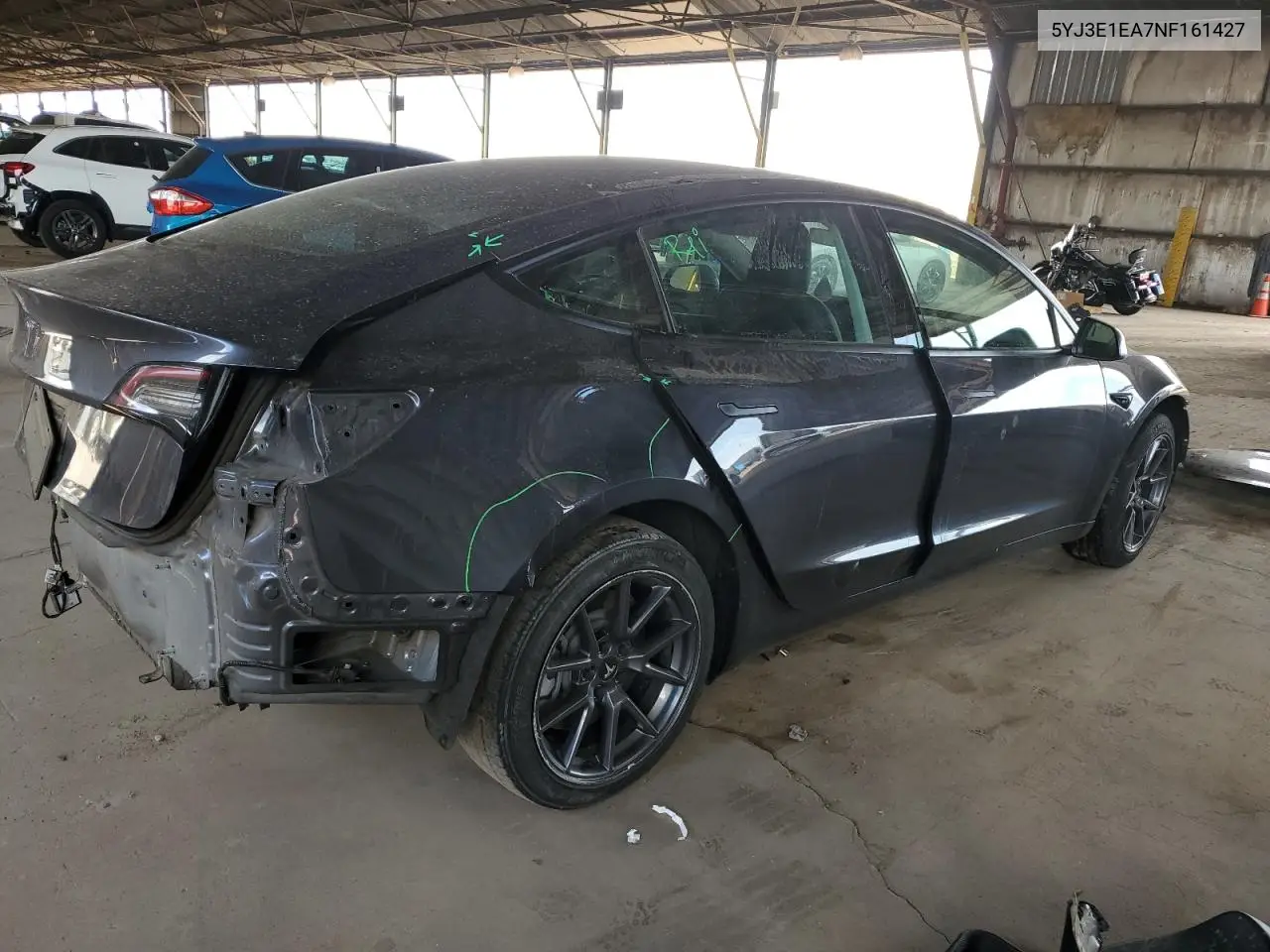 2022 Tesla Model 3 VIN: 5YJ3E1EA7NF161427 Lot: 52152055
