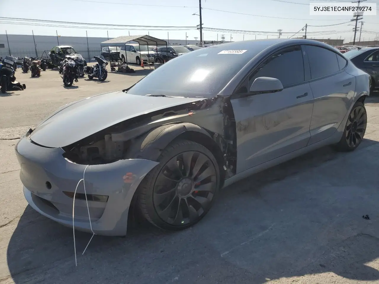 2022 Tesla Model 3 VIN: 5YJ3E1EC4NF279274 Lot: 52165585