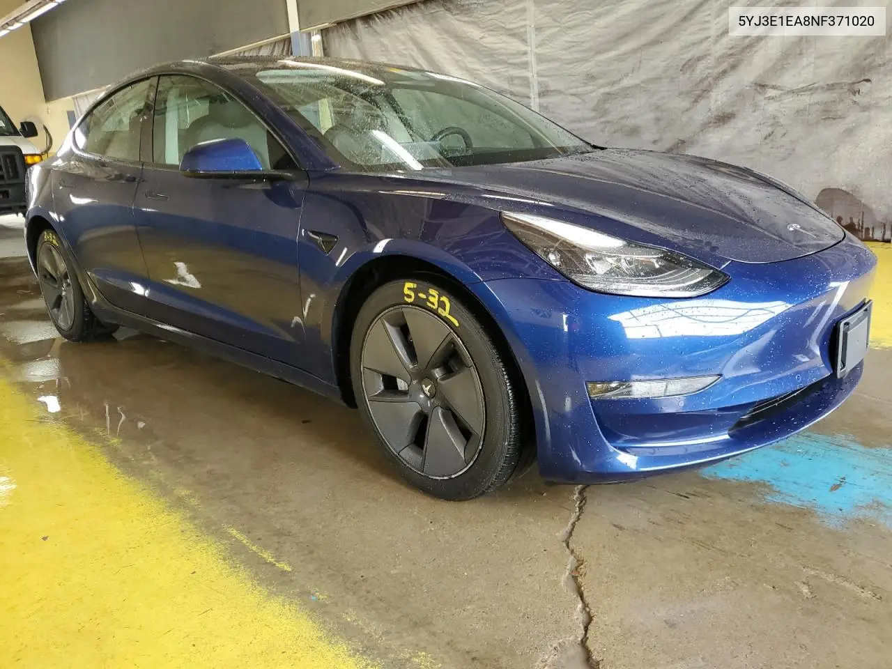 2022 Tesla Model 3 VIN: 5YJ3E1EA8NF371020 Lot: 55570145