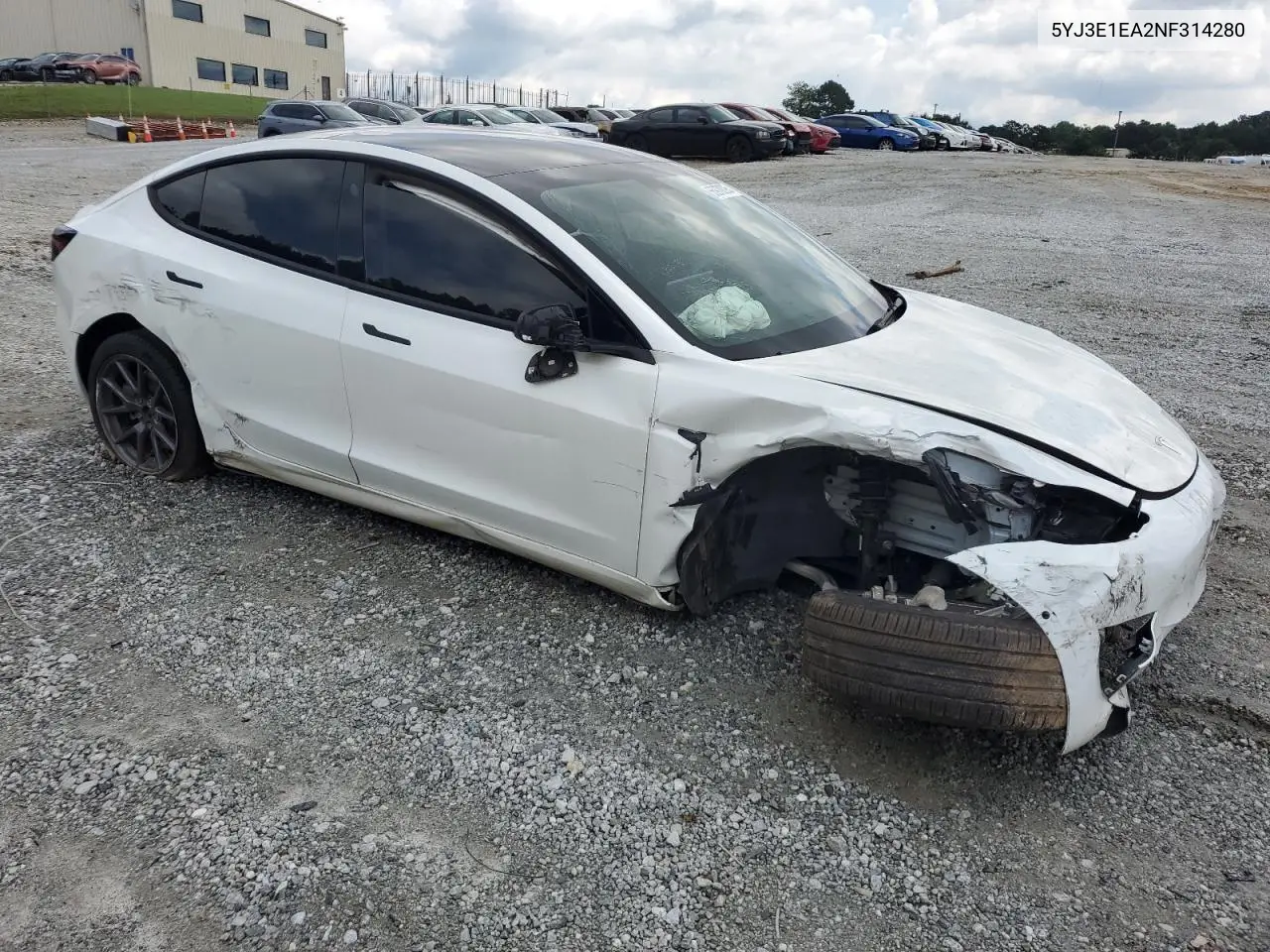 2022 Tesla Model 3 VIN: 5YJ3E1EA2NF314280 Lot: 55970095