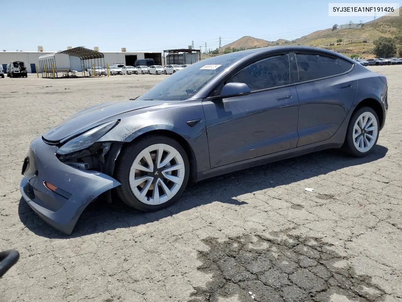 2022 Tesla Model 3 VIN: 5YJ3E1EA1NF191426 Lot: 56656125
