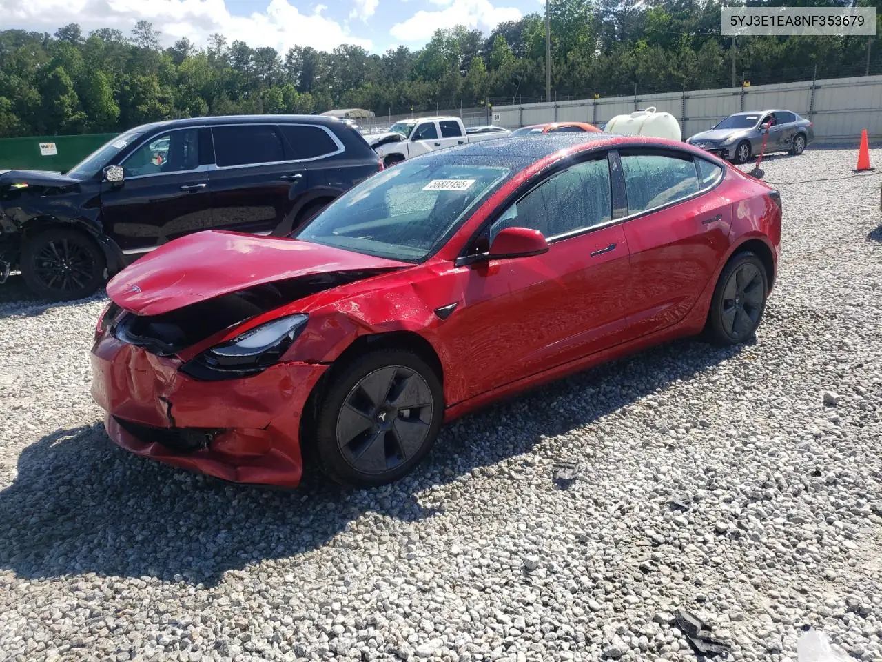 2022 Tesla Model 3 VIN: 5YJ3E1EA8NF353679 Lot: 56831495