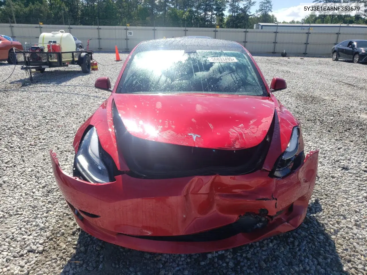 2022 Tesla Model 3 VIN: 5YJ3E1EA8NF353679 Lot: 56831495