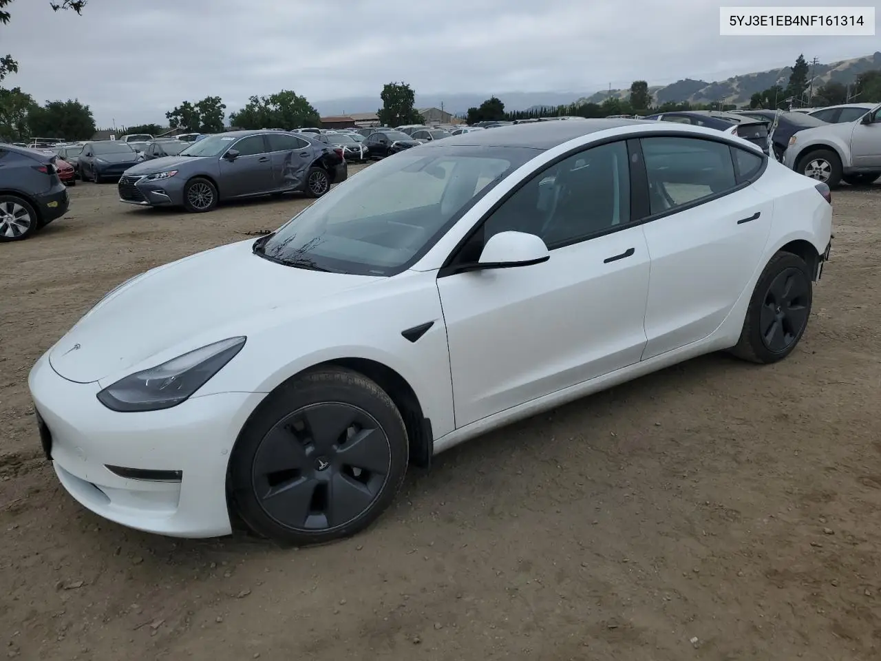 2022 Tesla Model 3 VIN: 5YJ3E1EB4NF161314 Lot: 57060725