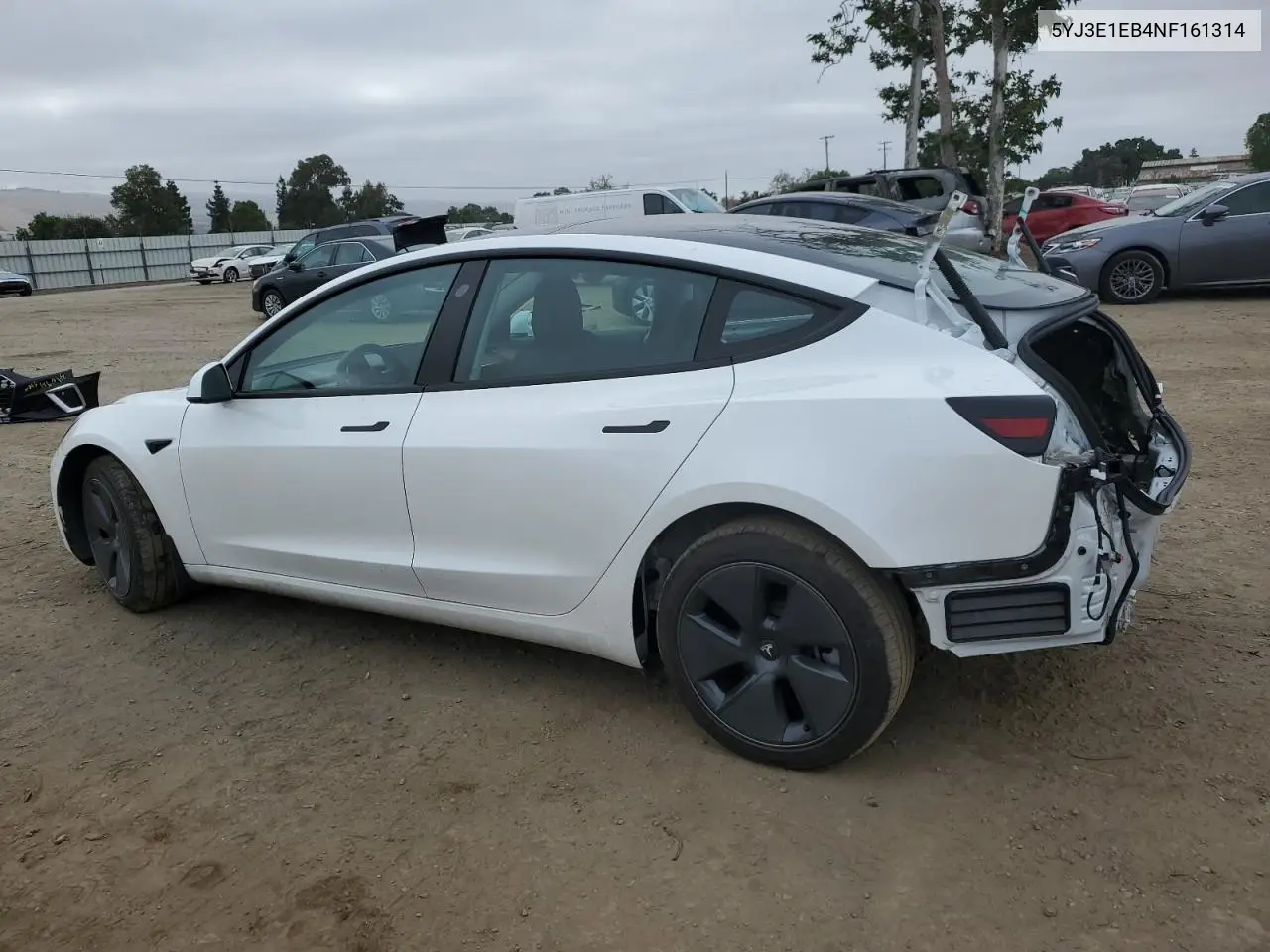 2022 Tesla Model 3 VIN: 5YJ3E1EB4NF161314 Lot: 57060725