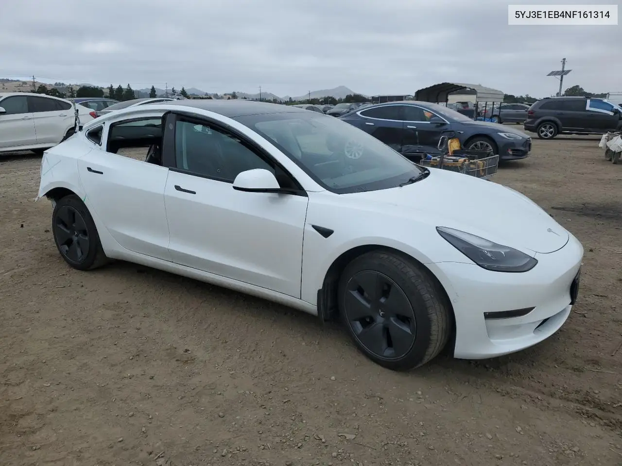 2022 Tesla Model 3 VIN: 5YJ3E1EB4NF161314 Lot: 57060725