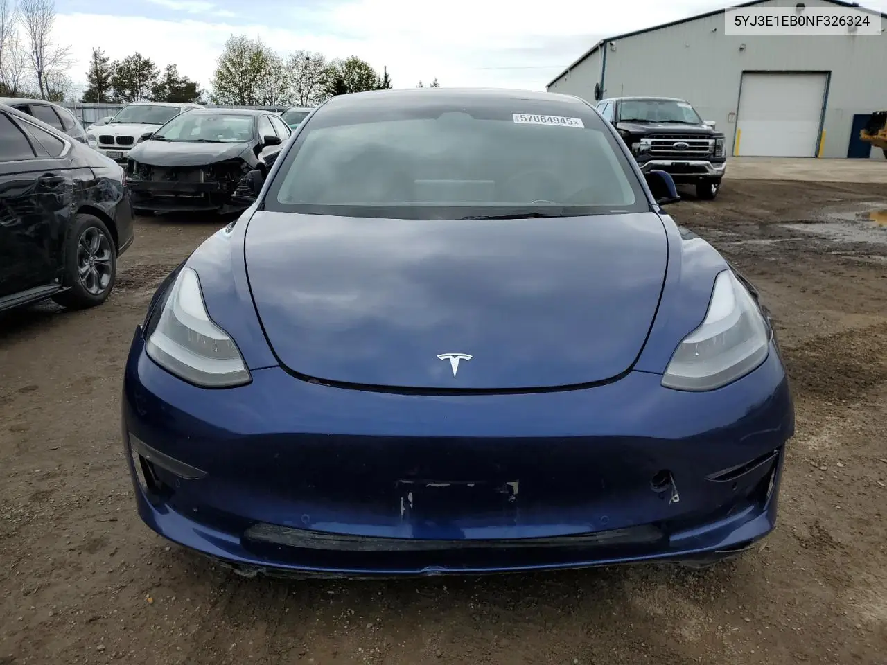 2022 Tesla Model 3 VIN: 5YJ3E1EB0NF326324 Lot: 57064945