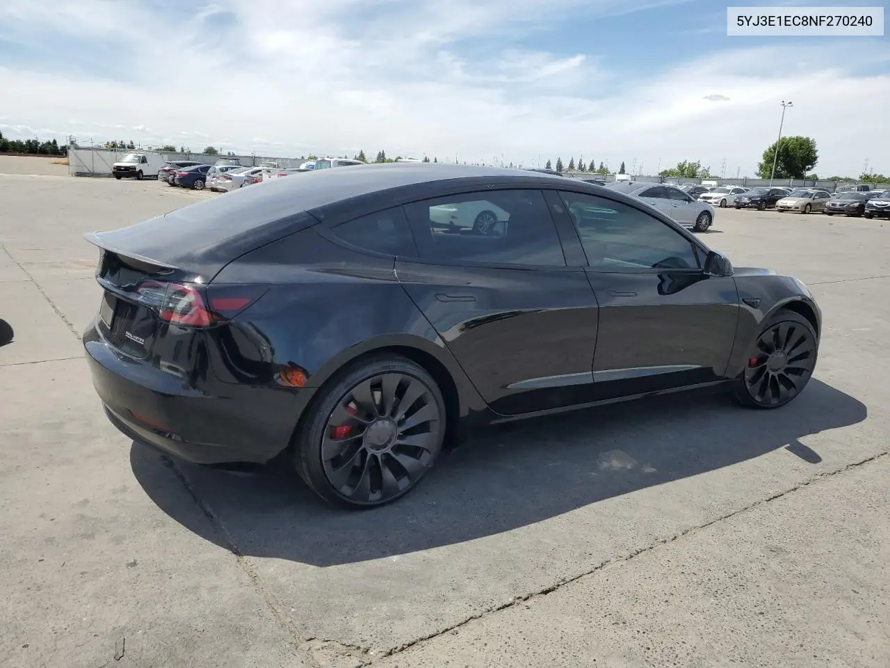 2022 Tesla Model 3 VIN: 5YJ3E1EC8NF270240 Lot: 57073525