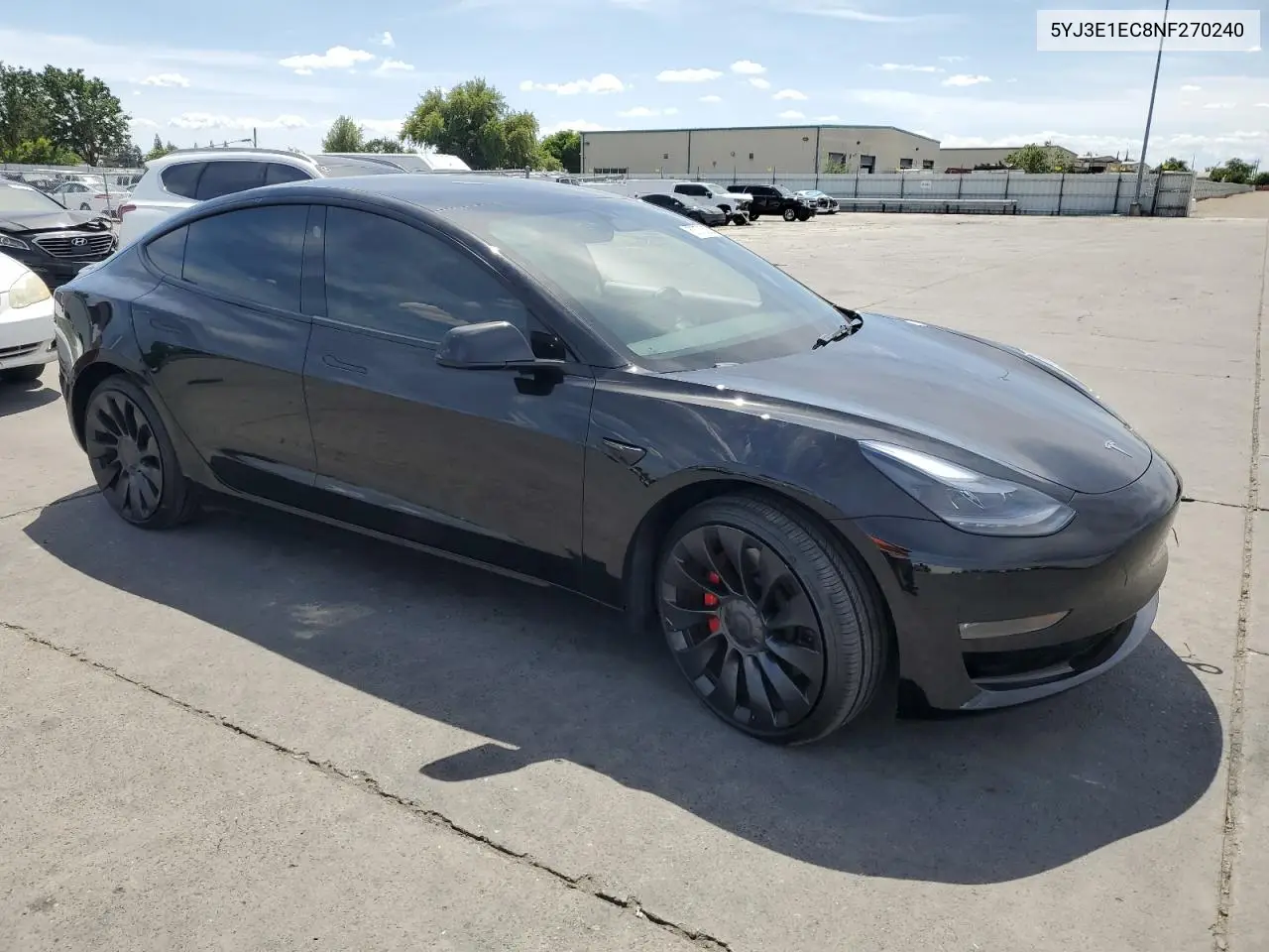 2022 Tesla Model 3 VIN: 5YJ3E1EC8NF270240 Lot: 57073525