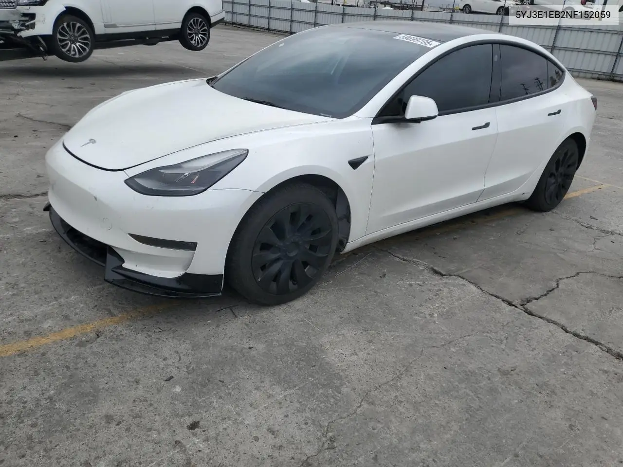 2022 Tesla Model 3 VIN: 5YJ3E1EB2NF152059 Lot: 59699705