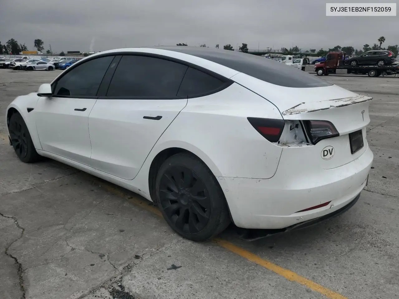 2022 Tesla Model 3 VIN: 5YJ3E1EB2NF152059 Lot: 59699705