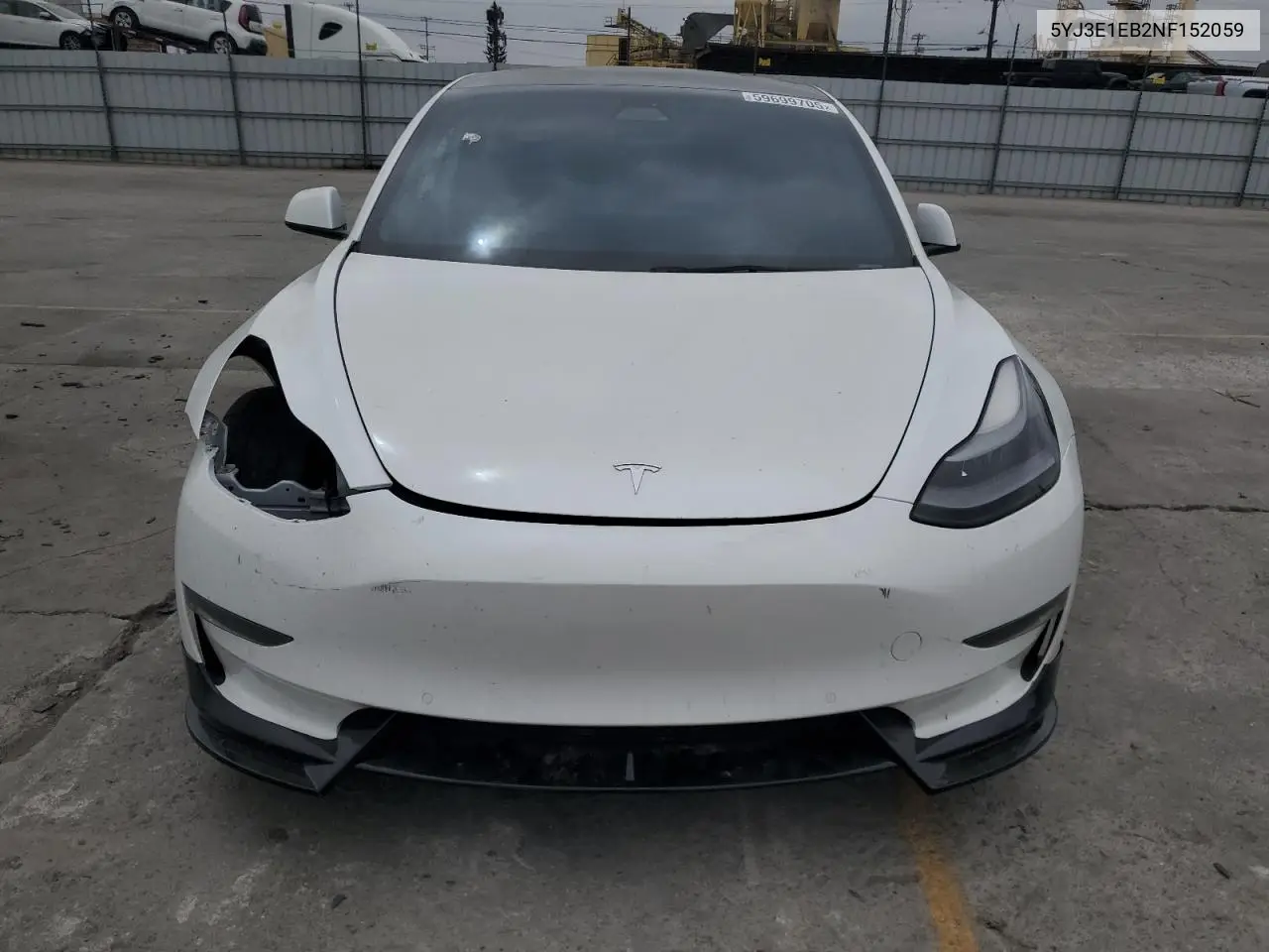 2022 Tesla Model 3 VIN: 5YJ3E1EB2NF152059 Lot: 59699705