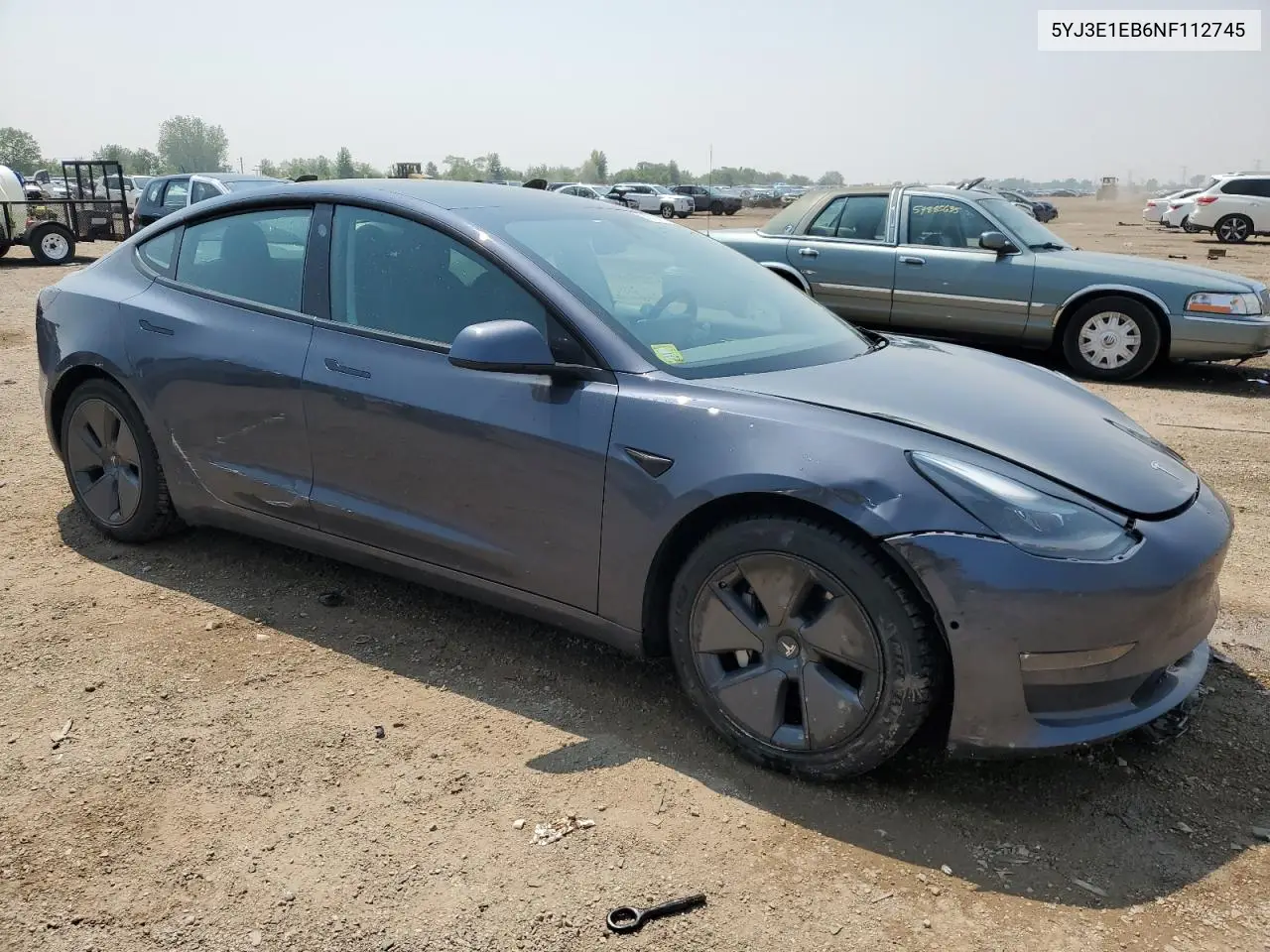 2022 Tesla Model 3 VIN: 5YJ3E1EB6NF112745 Lot: 59738795