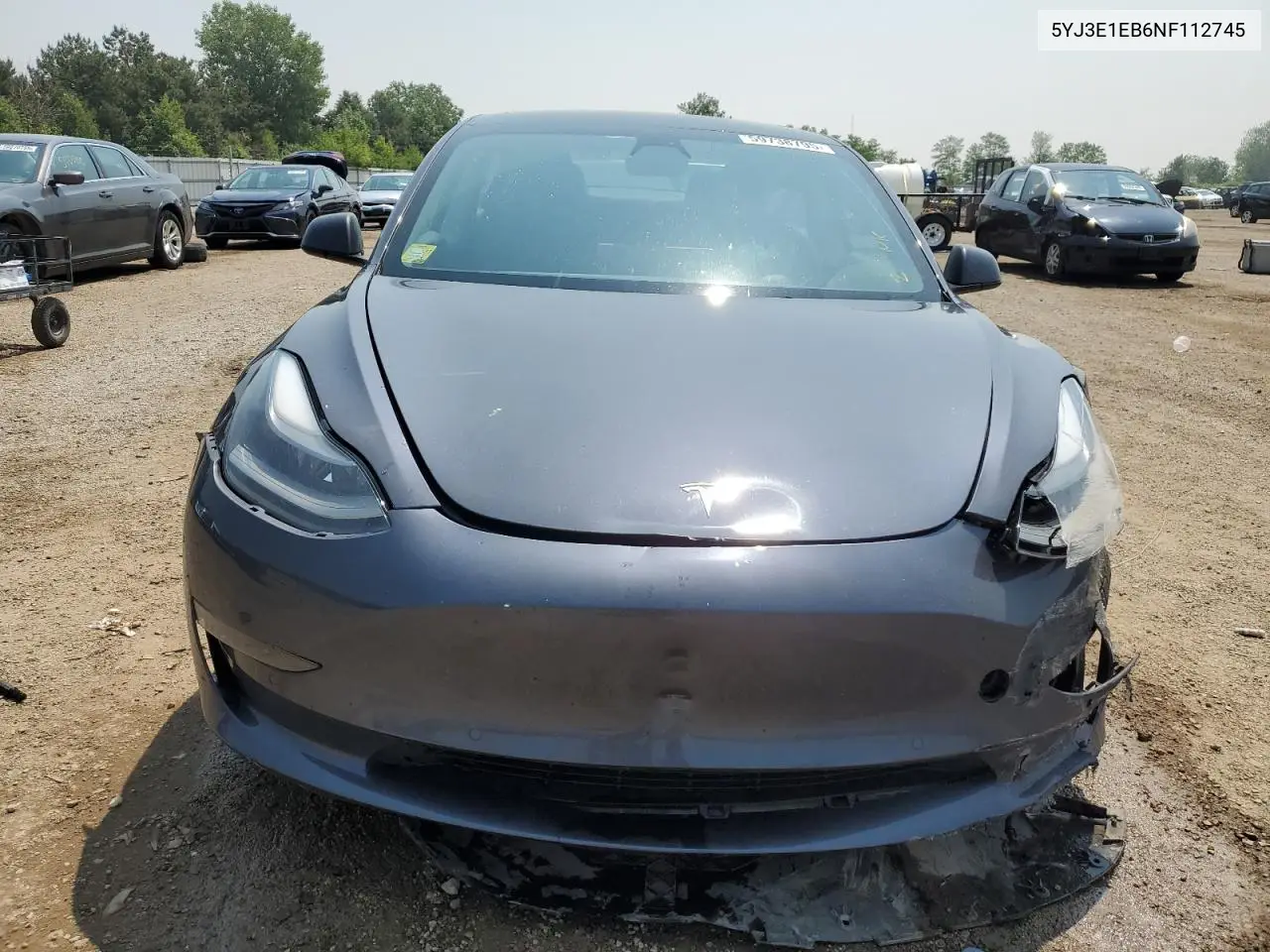 2022 Tesla Model 3 VIN: 5YJ3E1EB6NF112745 Lot: 59738795