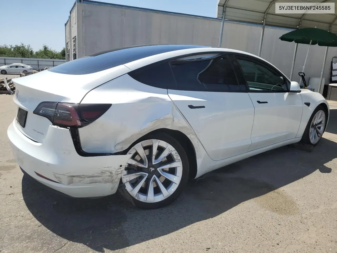 2022 Tesla Model 3 VIN: 5YJ3E1EB6NF245585 Lot: 59796565