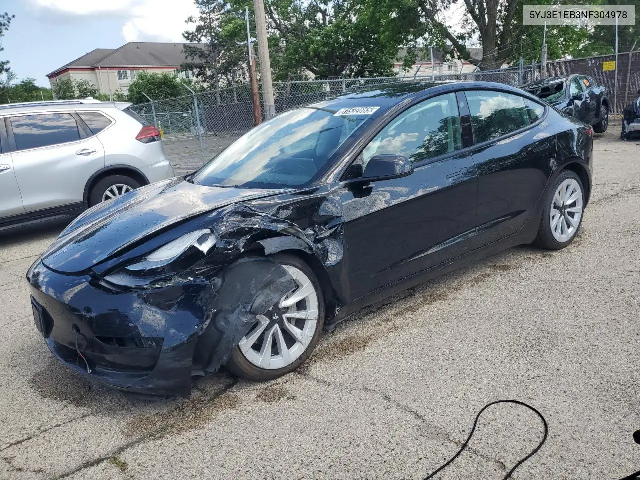 2022 Tesla Model 3 VIN: 5YJ3E1EB3NF304978 Lot: 61532665