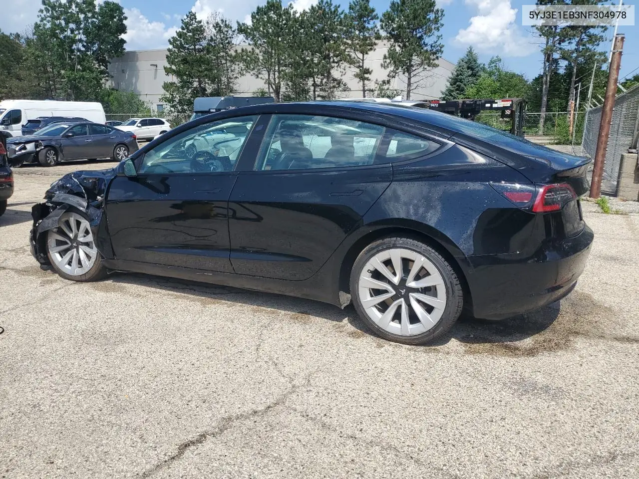 2022 Tesla Model 3 VIN: 5YJ3E1EB3NF304978 Lot: 61532665
