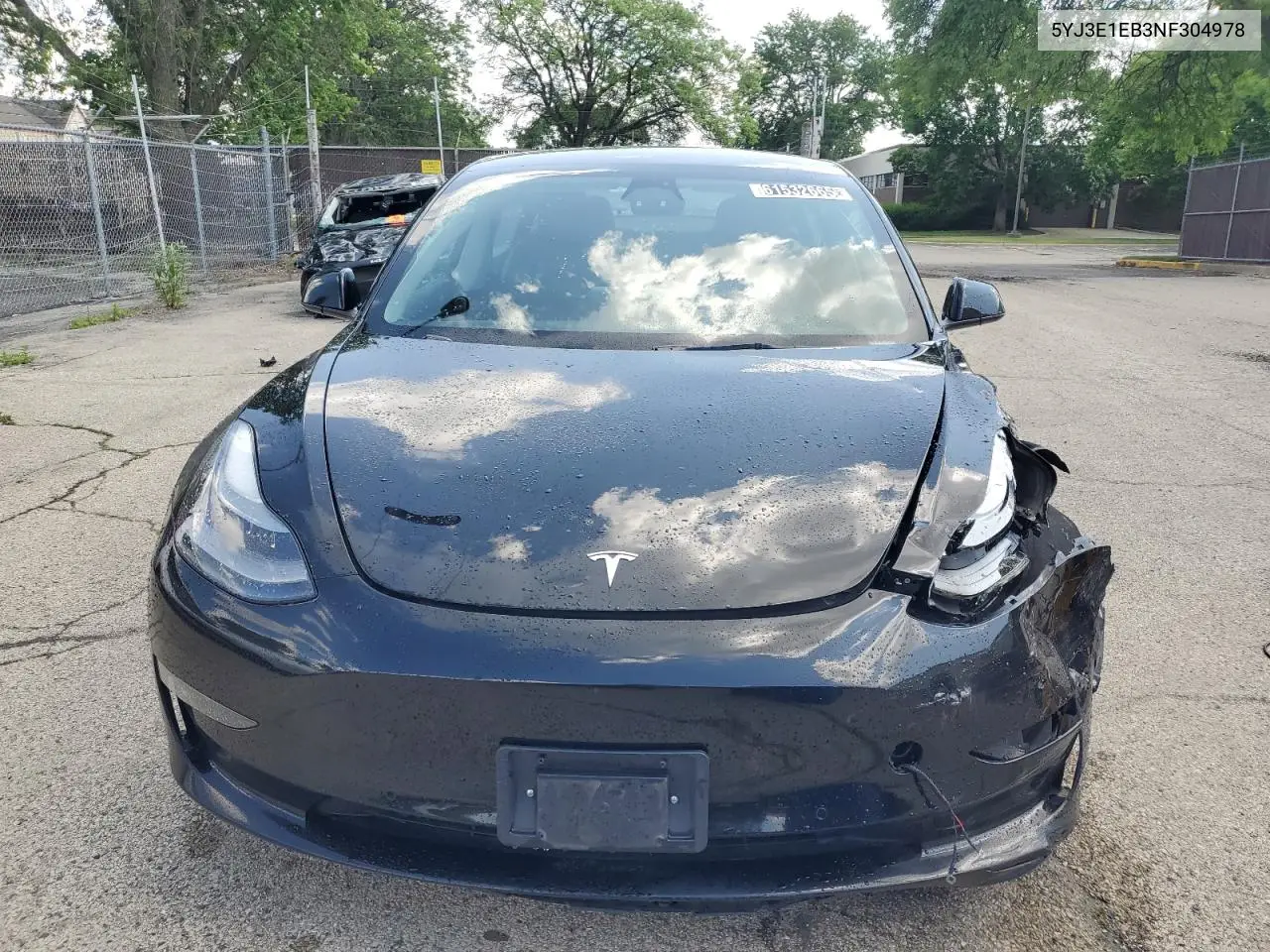 2022 Tesla Model 3 VIN: 5YJ3E1EB3NF304978 Lot: 61532665