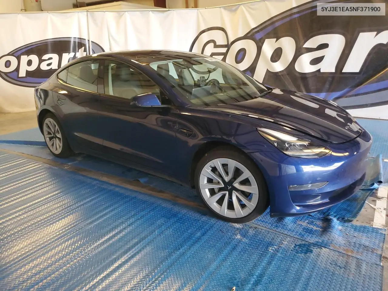 2022 Tesla Model 3 VIN: 5YJ3E1EA5NF371900 Lot: 62256215