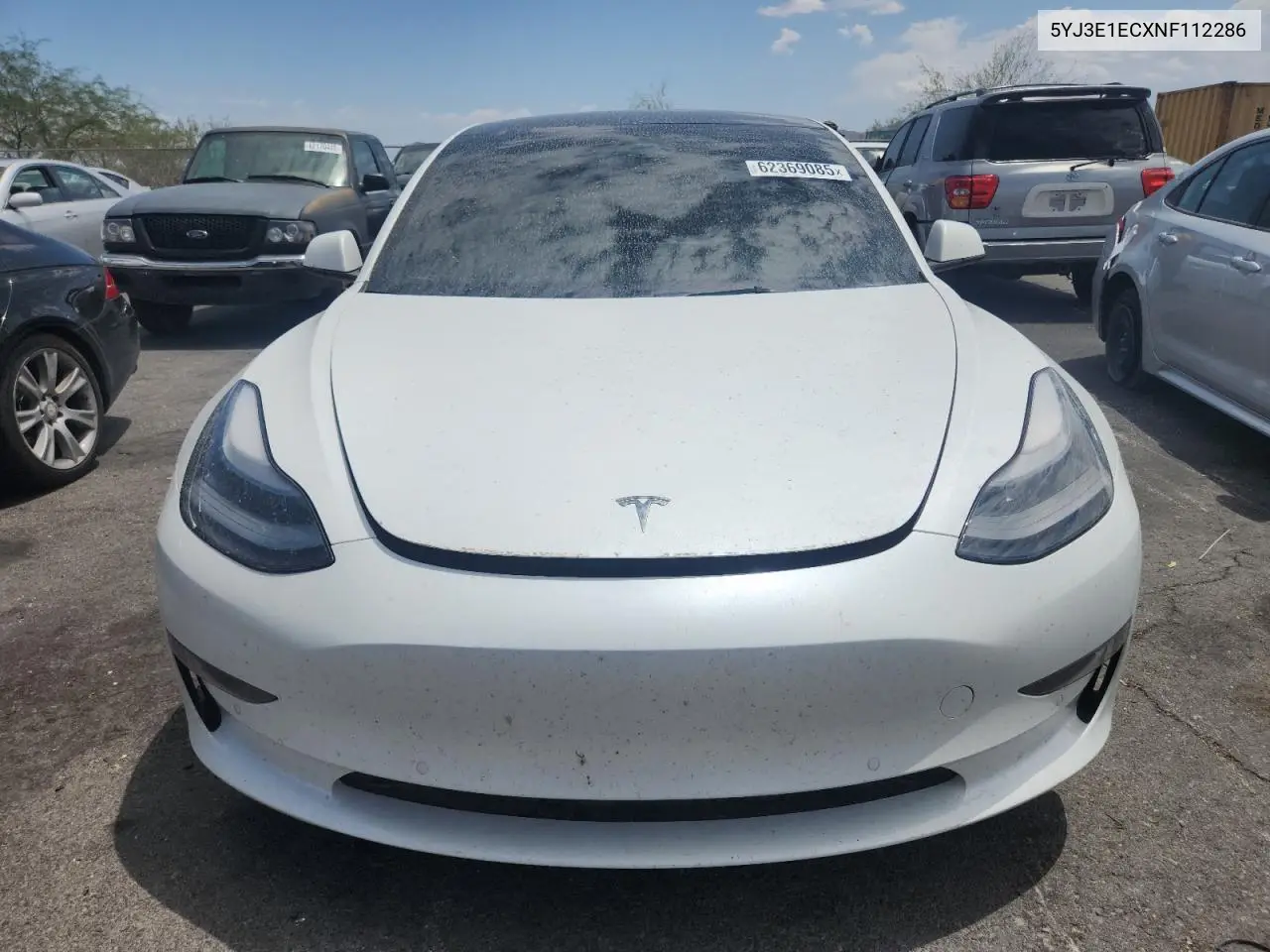 2022 Tesla Model 3 VIN: 5YJ3E1ECXNF112286 Lot: 62369085