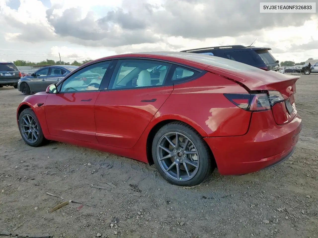 2022 Tesla Model 3 VIN: 5YJ3E1EA0NF326833 Lot: 62478425