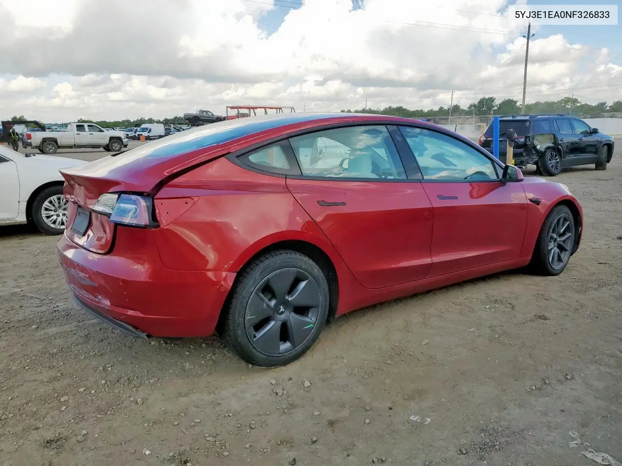 2022 Tesla Model 3 VIN: 5YJ3E1EA0NF326833 Lot: 62478425