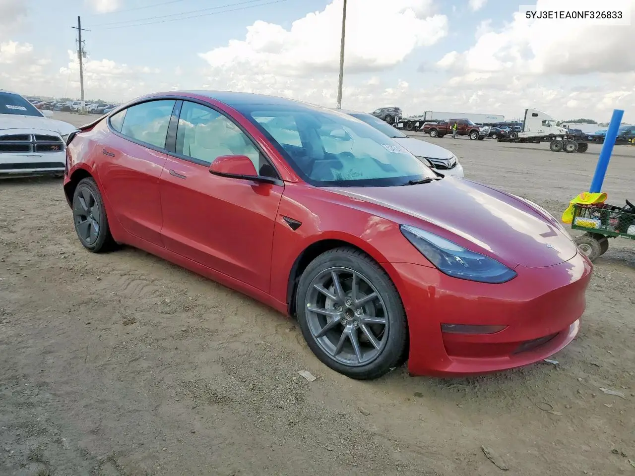 2022 Tesla Model 3 VIN: 5YJ3E1EA0NF326833 Lot: 62478425