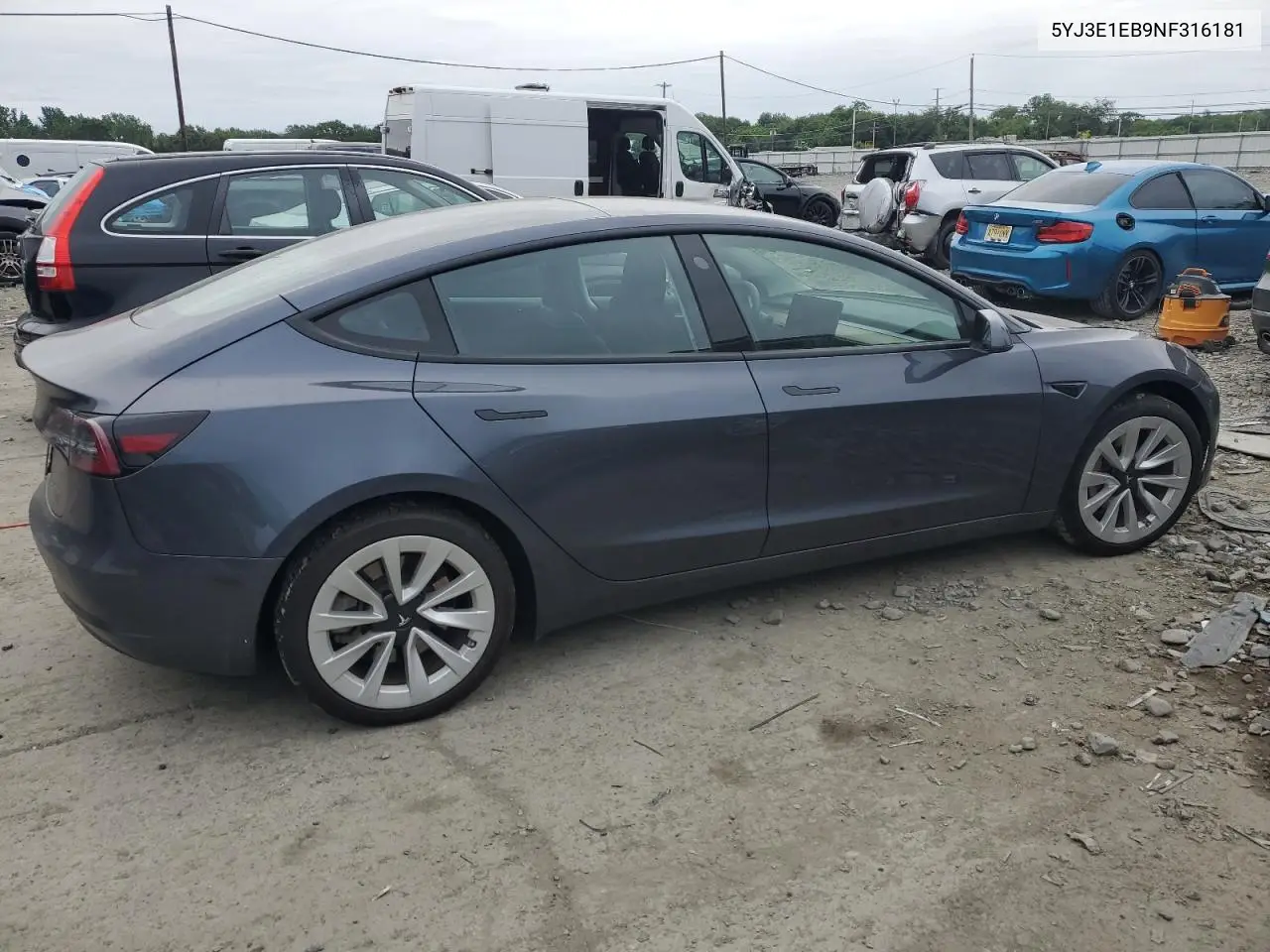 2022 Tesla Model 3 VIN: 5YJ3E1EB9NF316181 Lot: 62512565