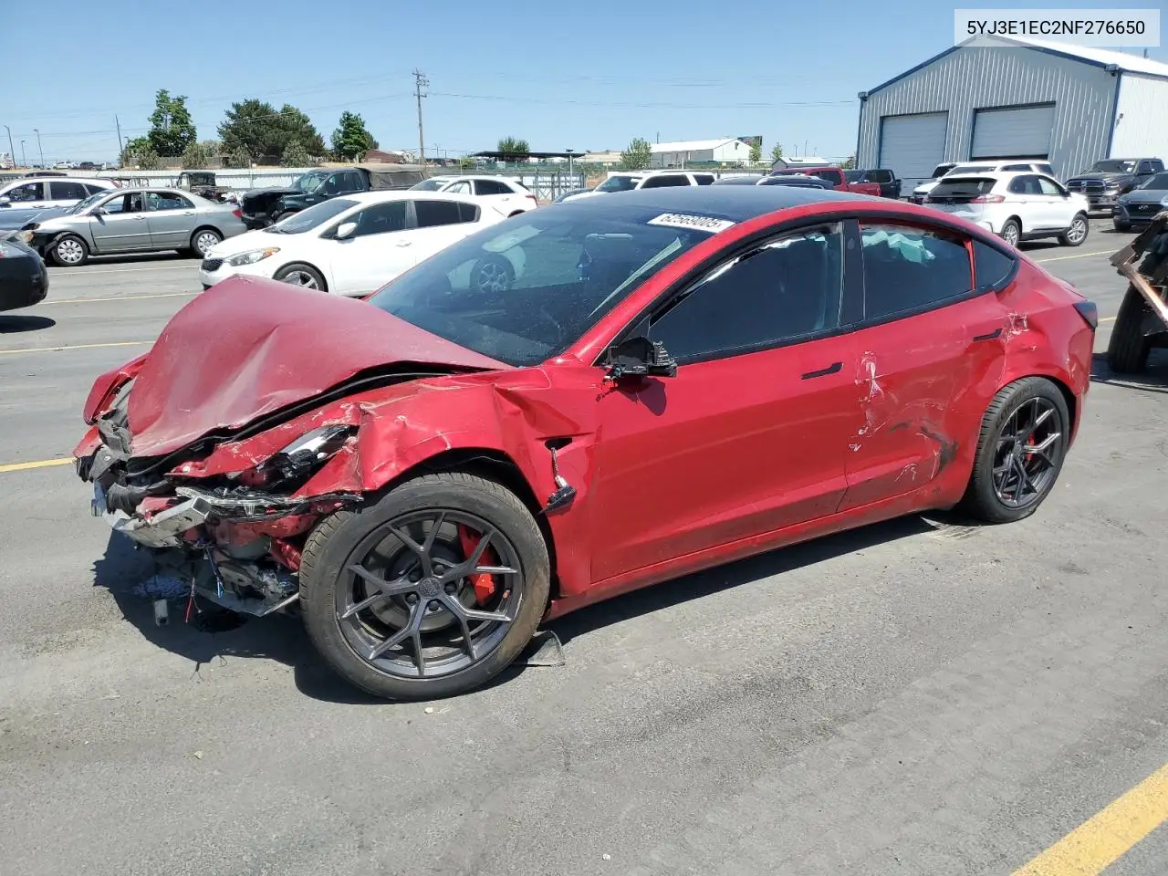 2022 Tesla Model 3 VIN: 5YJ3E1EC2NF276650 Lot: 62569005