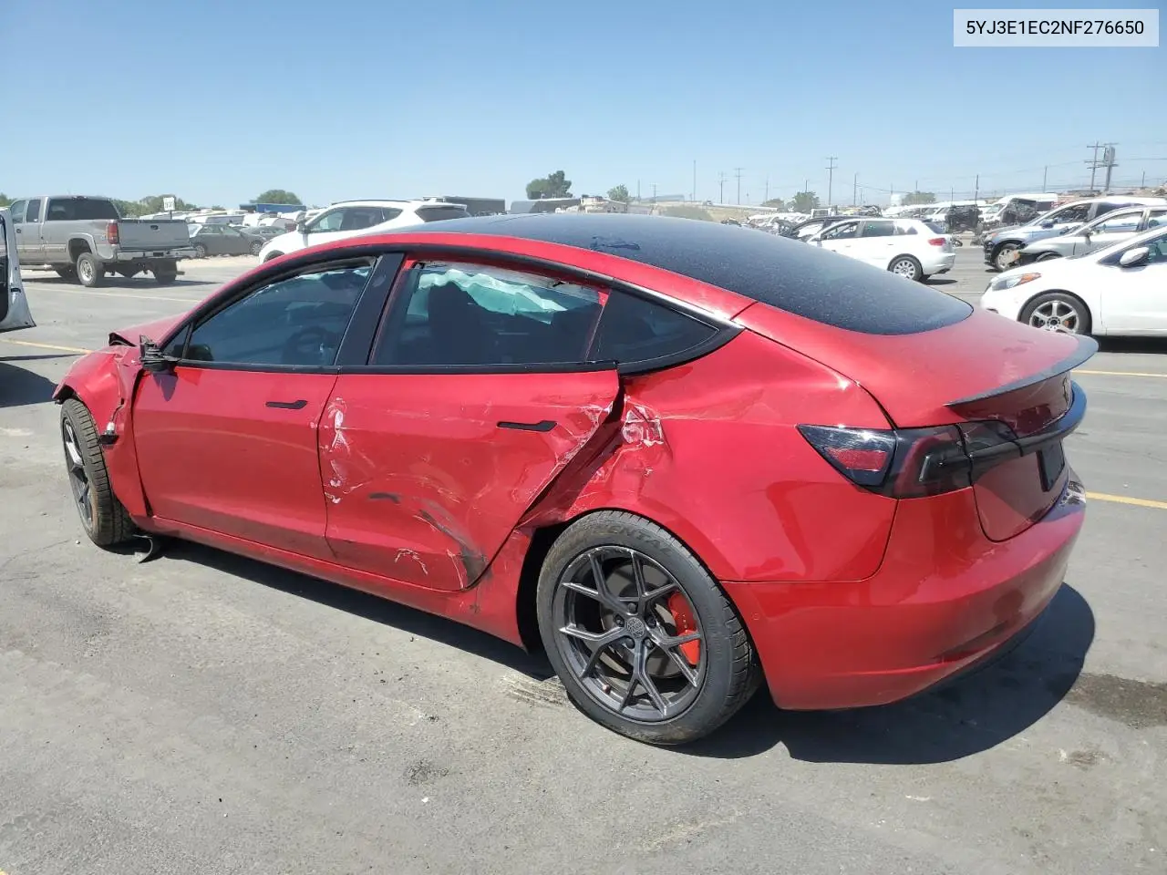 2022 Tesla Model 3 VIN: 5YJ3E1EC2NF276650 Lot: 62569005