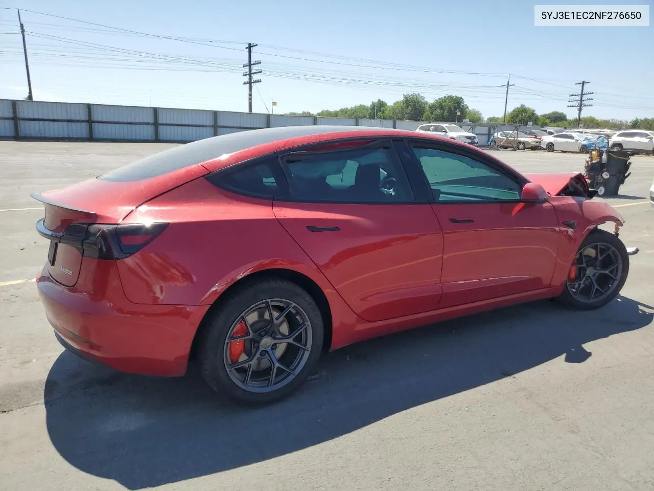 2022 Tesla Model 3 VIN: 5YJ3E1EC2NF276650 Lot: 62569005