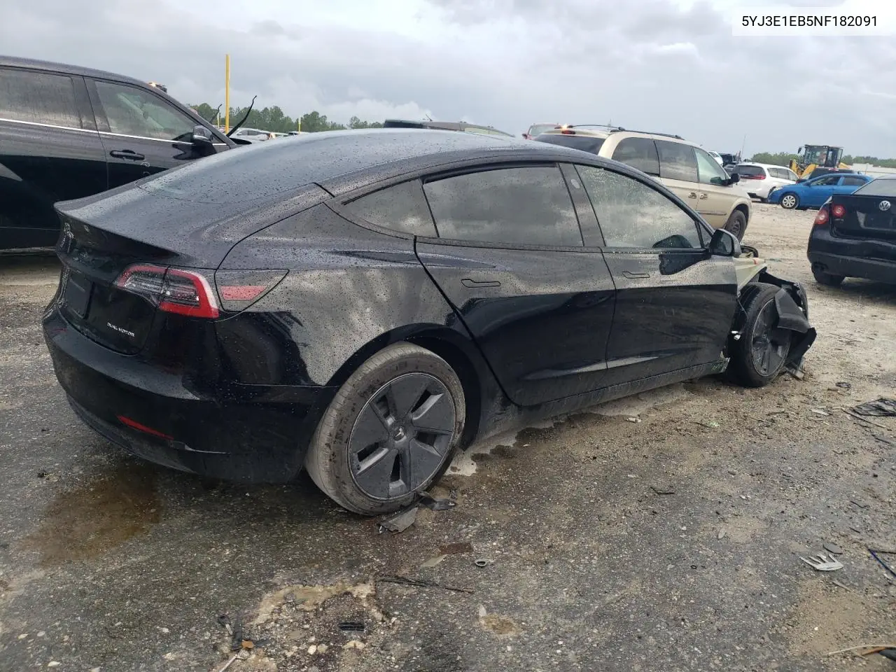 2022 Tesla Model 3 VIN: 5YJ3E1EB5NF182091 Lot: 62592265