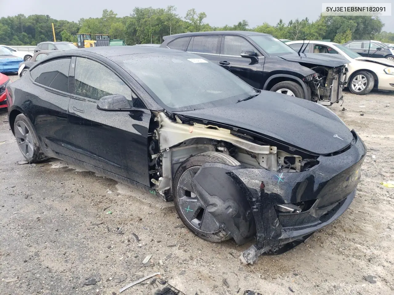 2022 Tesla Model 3 VIN: 5YJ3E1EB5NF182091 Lot: 62592265