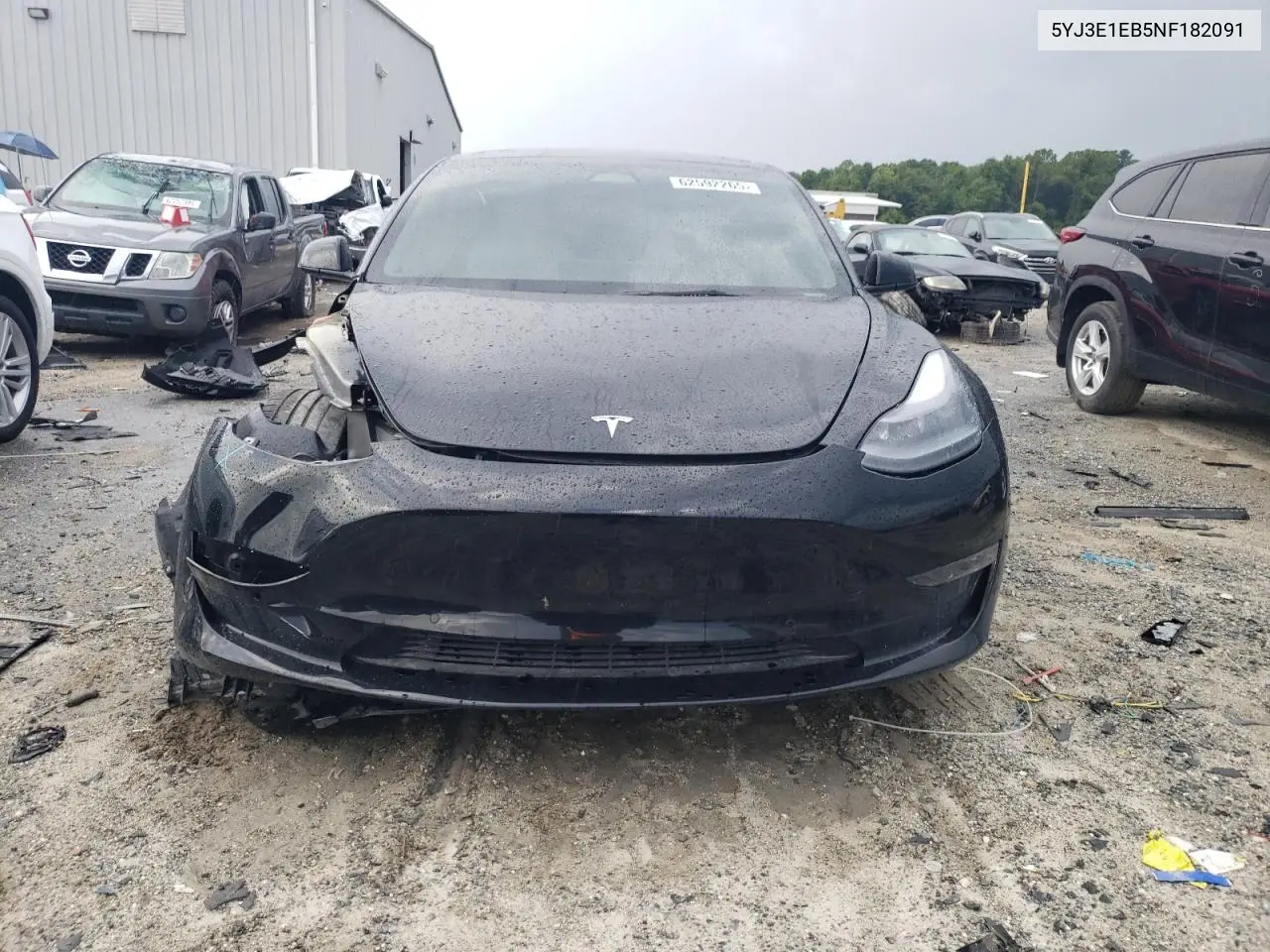 2022 Tesla Model 3 VIN: 5YJ3E1EB5NF182091 Lot: 62592265