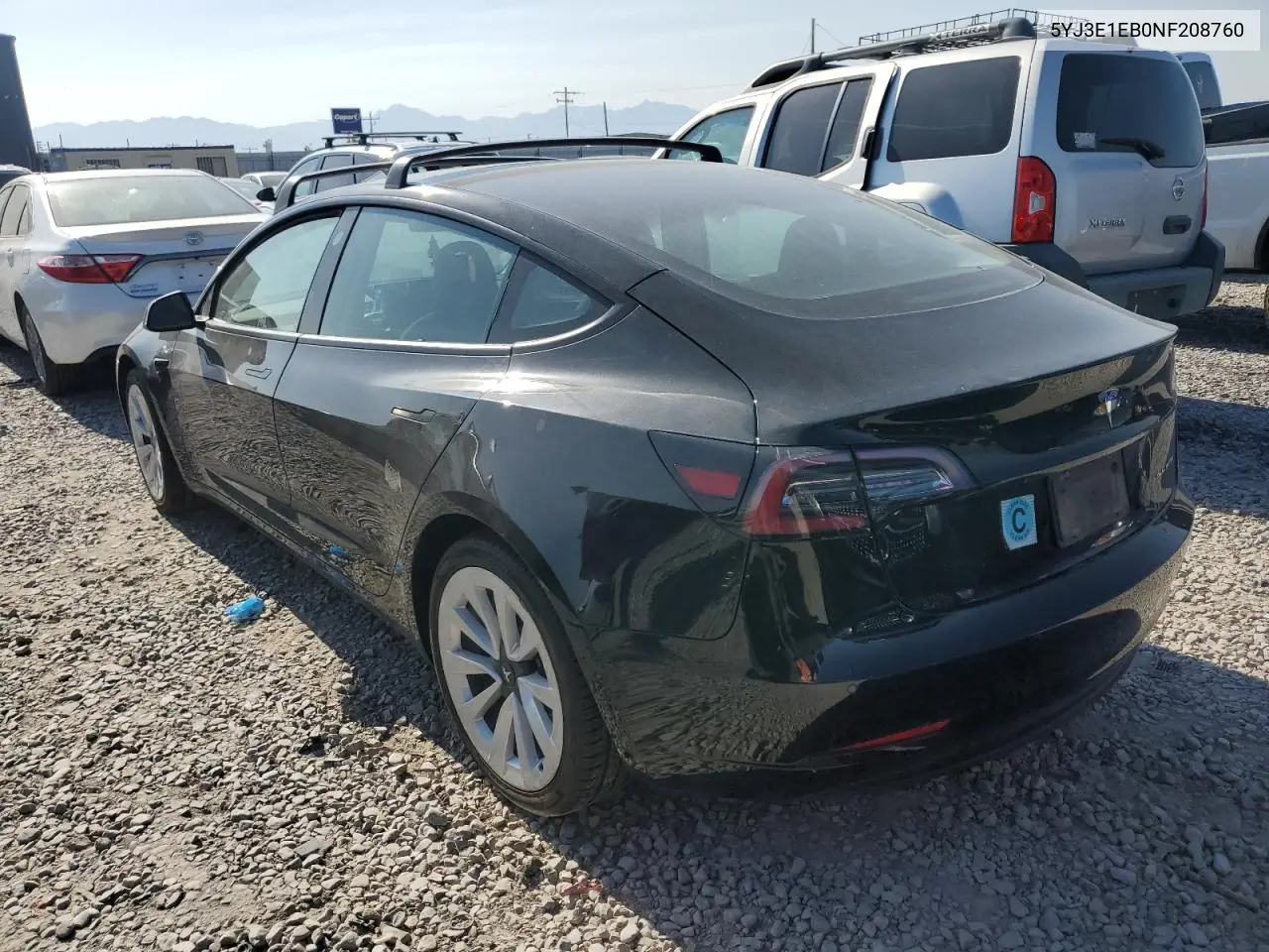 2022 Tesla Model 3 VIN: 5YJ3E1EB0NF208760 Lot: 62647965