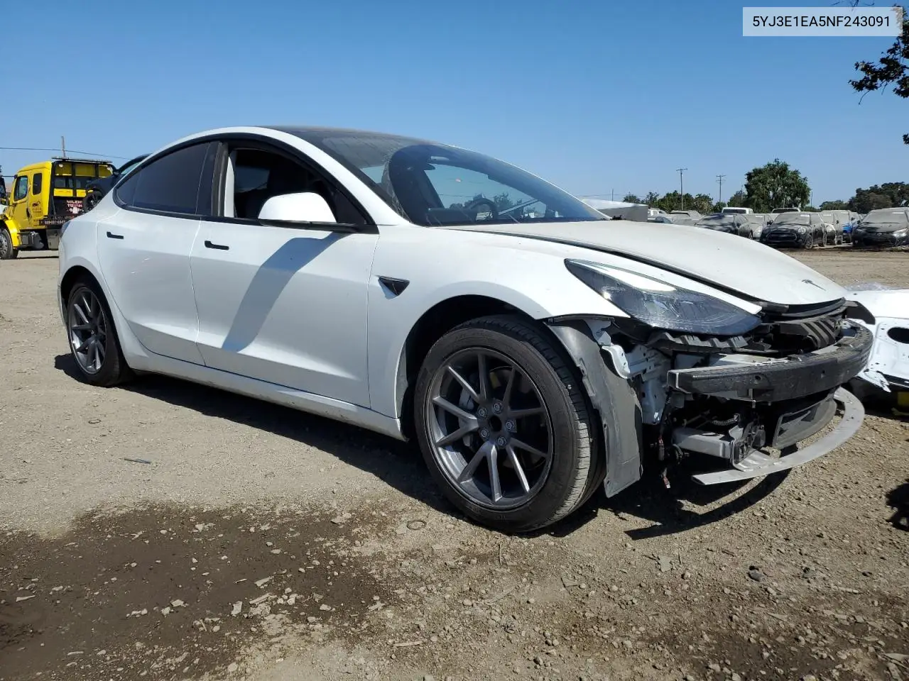 2022 Tesla Model 3 VIN: 5YJ3E1EA5NF243091 Lot: 62852605
