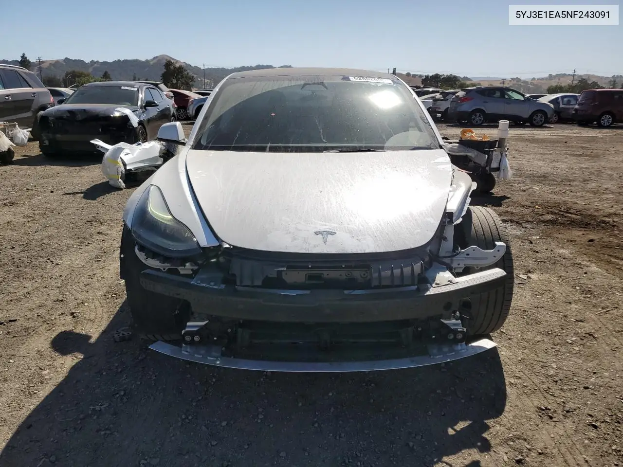 2022 Tesla Model 3 VIN: 5YJ3E1EA5NF243091 Lot: 62852605