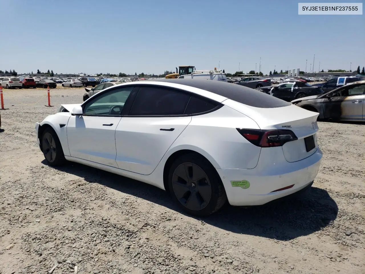 2022 Tesla Model 3 VIN: 5YJ3E1EB1NF237555 Lot: 62954085