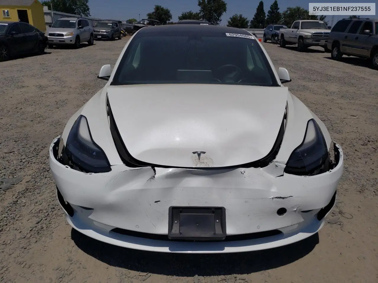 2022 Tesla Model 3 VIN: 5YJ3E1EB1NF237555 Lot: 62954085