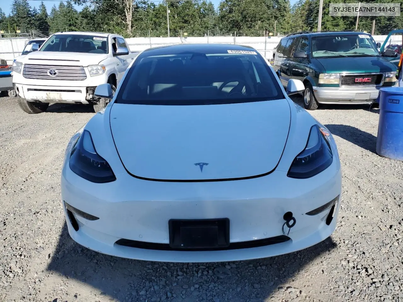 2022 Tesla Model 3 VIN: 5YJ3E1EA7NF144143 Lot: 63061525