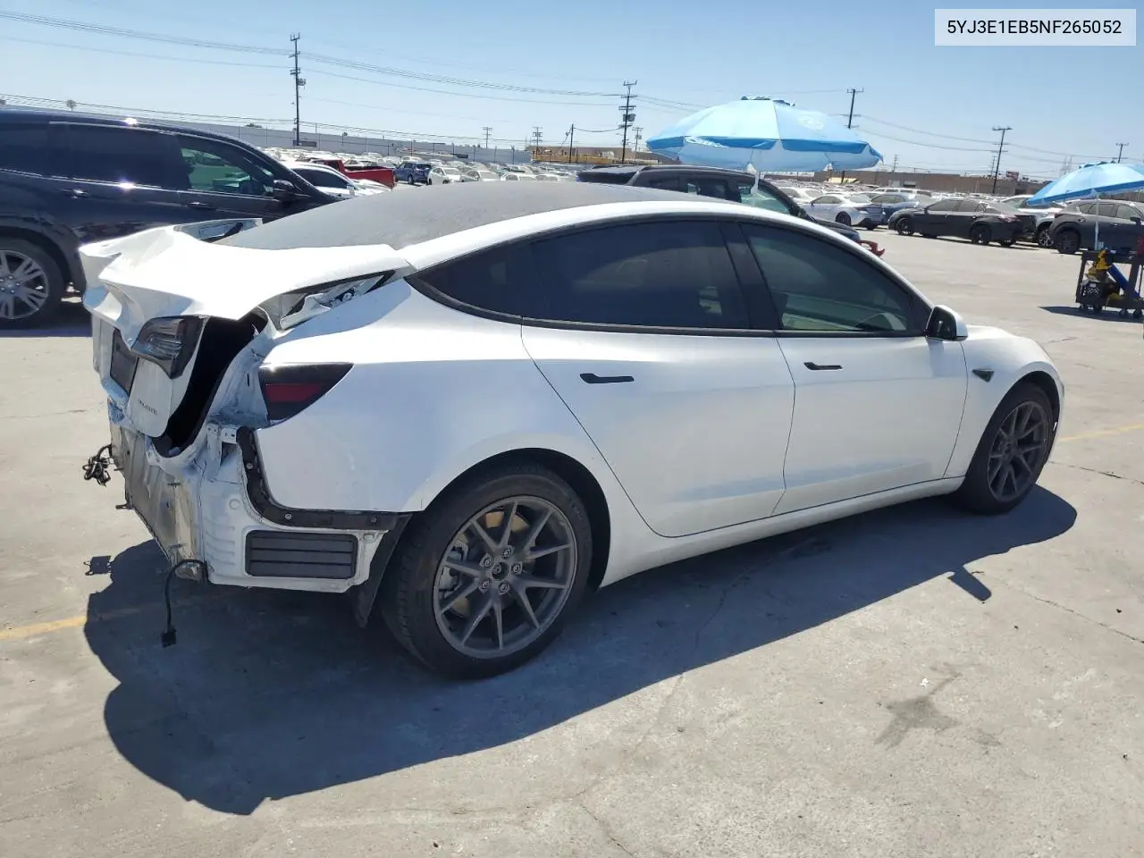2022 Tesla Model 3 VIN: 5YJ3E1EB5NF265052 Lot: 63114355