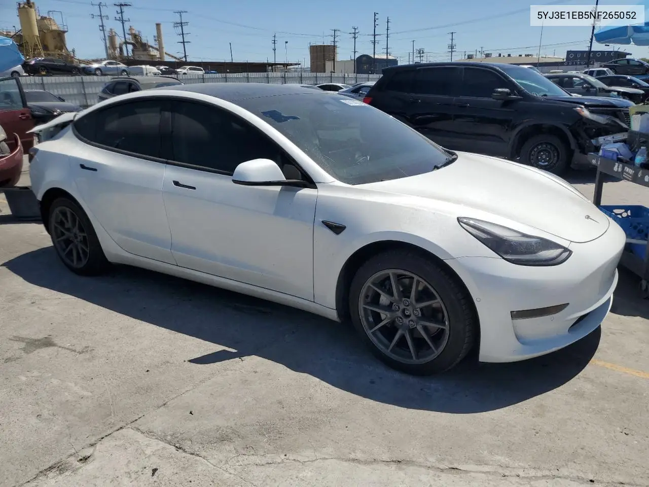 2022 Tesla Model 3 VIN: 5YJ3E1EB5NF265052 Lot: 63114355