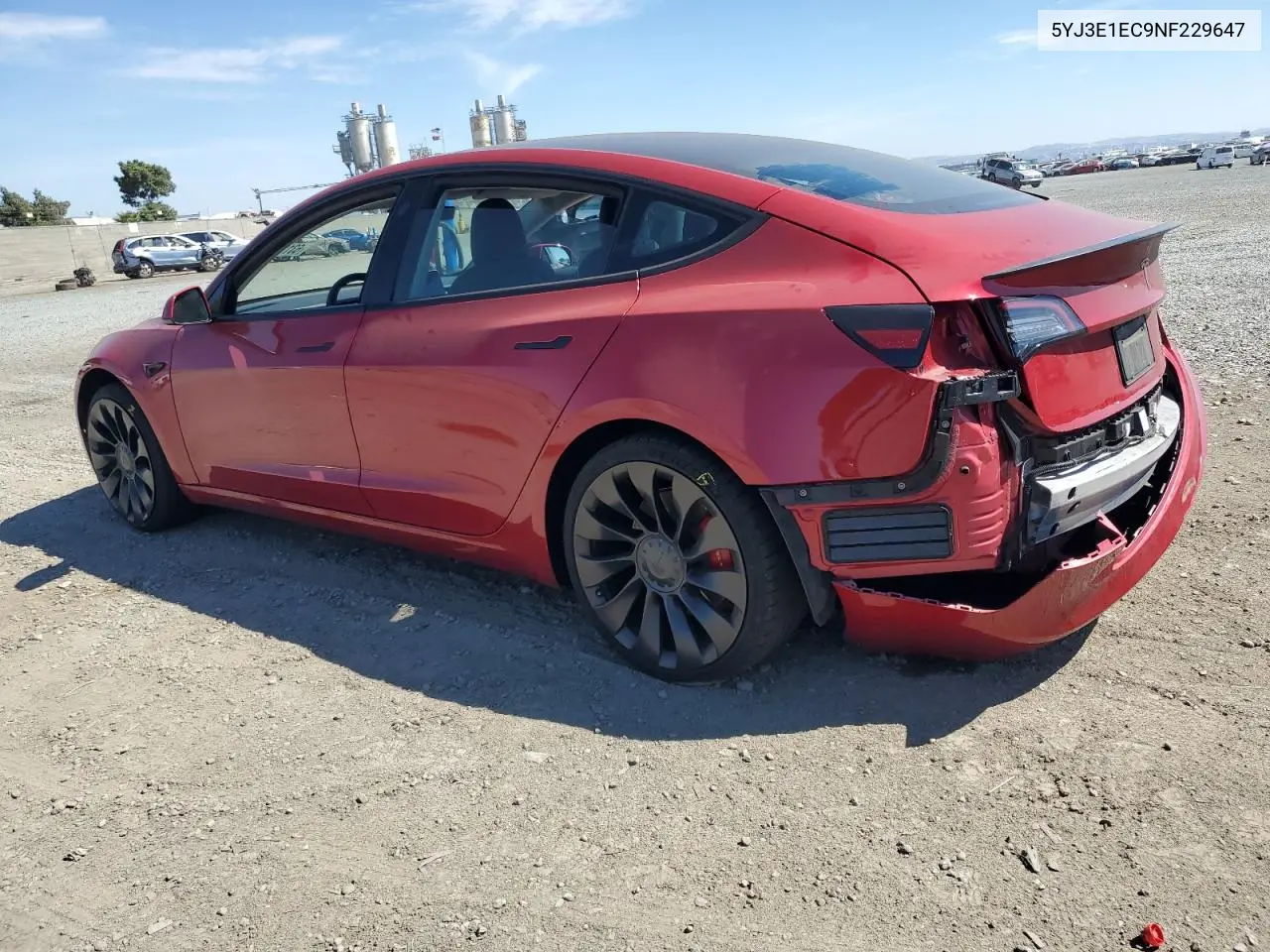 2022 Tesla Model 3 VIN: 5YJ3E1EC9NF229647 Lot: 63116905