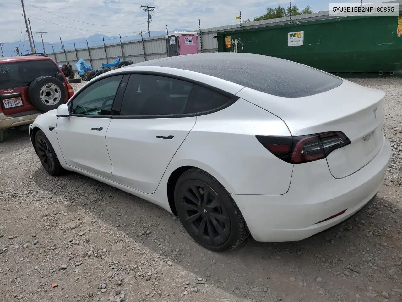 2022 Tesla Model 3 VIN: 5YJ3E1EB2NF180895 Lot: 63252055