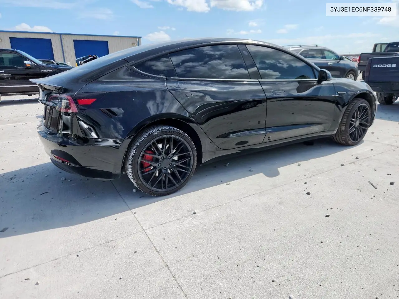 2022 Tesla Model 3 VIN: 5YJ3E1EC6NF339748 Lot: 63315905