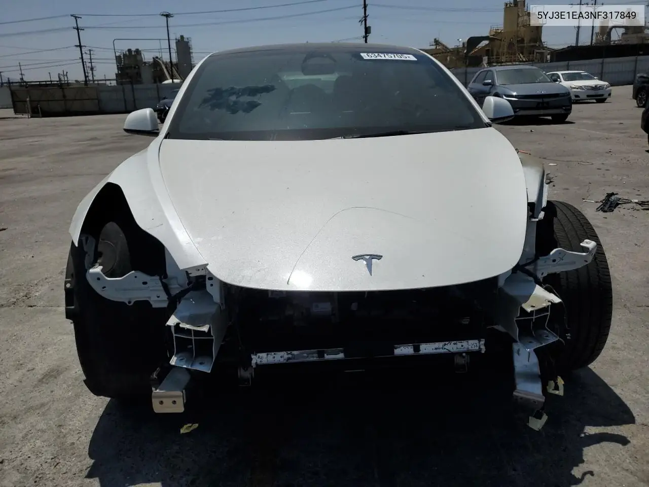 2022 Tesla Model 3 VIN: 5YJ3E1EA3NF317849 Lot: 63475705
