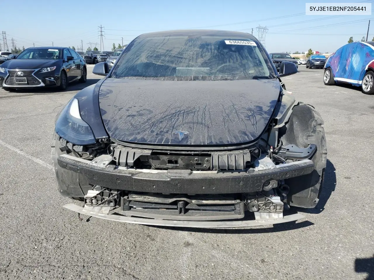 2022 Tesla Model 3 VIN: 5YJ3E1EB2NF205441 Lot: 63665535