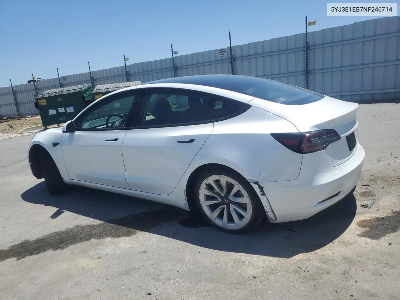 2022 Tesla Model 3 VIN: 5YJ3E1EB7NF246714 Lot: 64021635