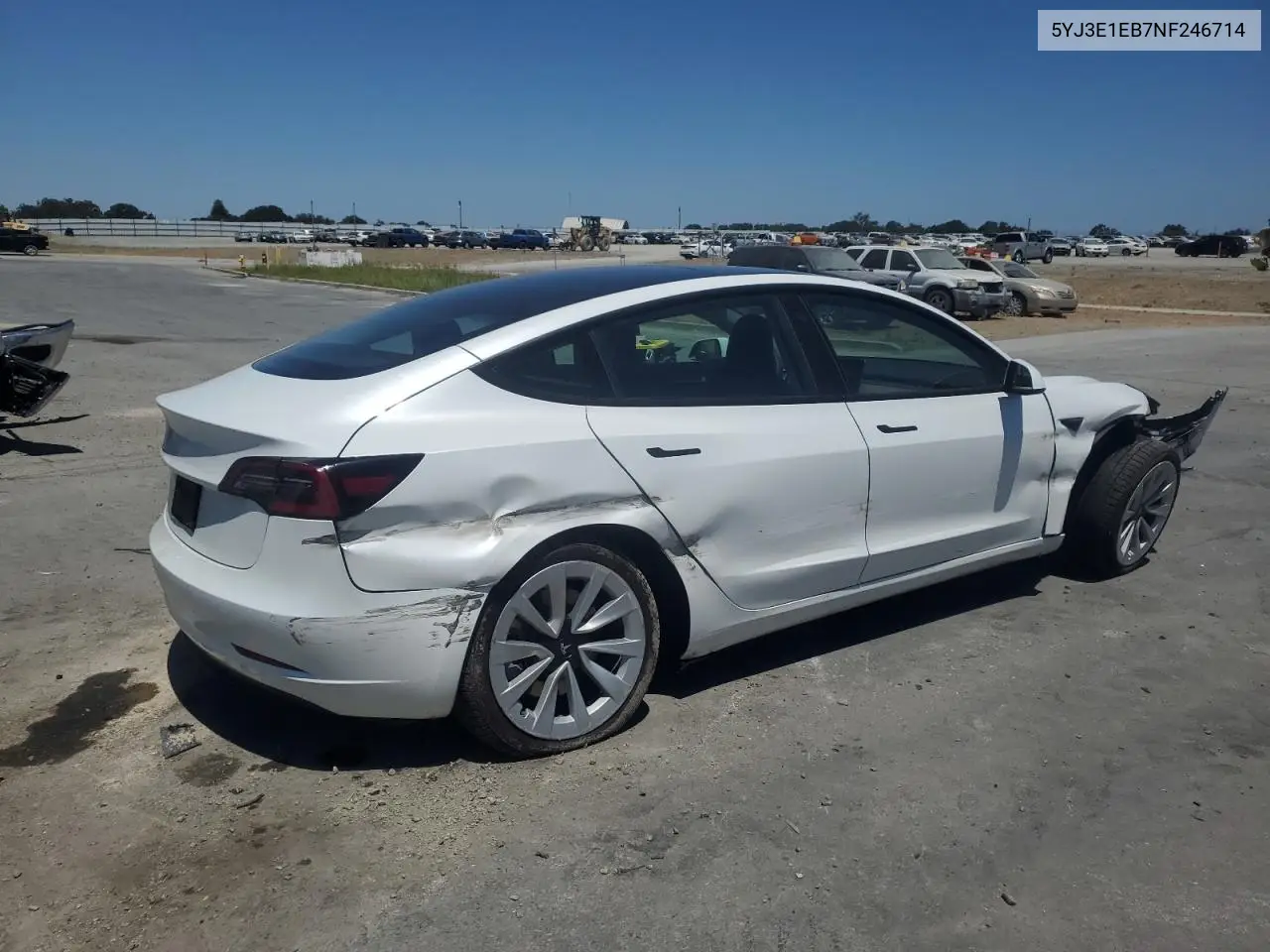 2022 Tesla Model 3 VIN: 5YJ3E1EB7NF246714 Lot: 64021635